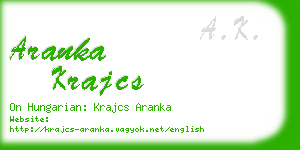 aranka krajcs business card